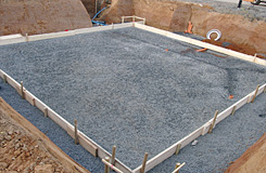 Baugrube betonieren